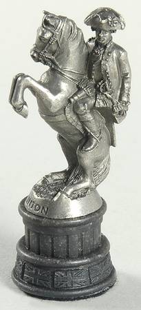 Revolutionary War Chess Set Black Knight-Sir Henry Clinton - Knight 1-Black Chess Piece