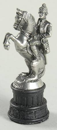 Revolutionary War Chess Set Black Knight-John Burgonye - Knight 2-Black Chess Piece