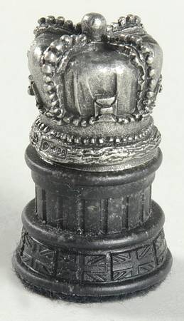 Revolutionary War Chess Set Black Rook-King's Crown - Rook-Black Chess Piece
