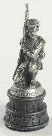 Revolutionary War Chess Set Black Pawn-Black Watch 42nd Highland Reg - Pawn-Black Chess Piece