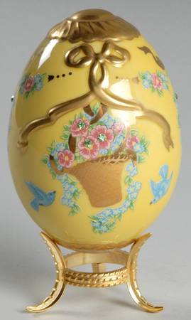 Faberge Imperial Jeweled Egg Collection Basket Of Gold-Yellow - No Box