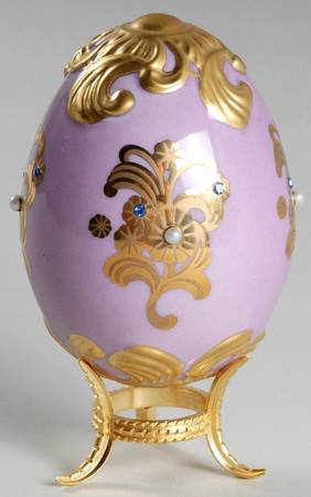 Faberge Imperial Jeweled Egg Collection Sovereign Majesty-Lavender - No Box