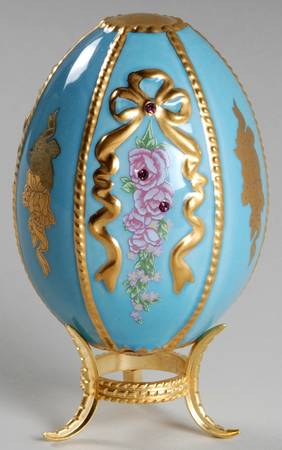 Faberge Imperial Jeweled Egg Collection Blossoms Of The Dynasty-Turquoise - No Box