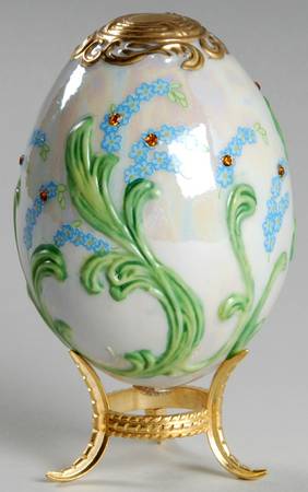Faberge Imperial Jeweled Egg Collection Royal Garden-Pearl - No Box