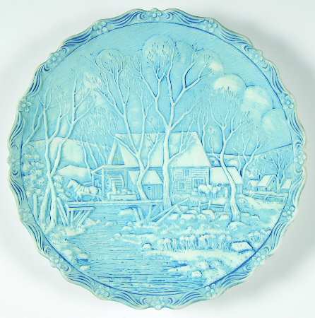 Currier &amp; Ives Christmas Plate by Fenton