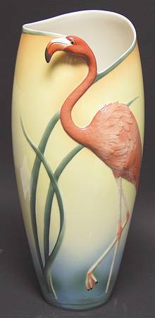Jungle Beauties-Safari Flamingo Statuesque Vase - Boxed