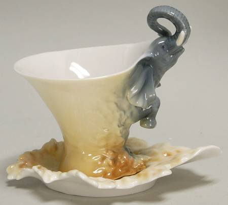 Jungle Beauties-Safari Elephant Cup & Saucer Set - Boxed