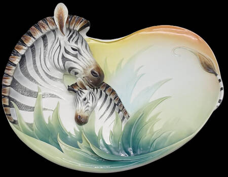 Jungle Beauties-Safari Zebra Large Ornamental Platter - Boxed