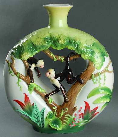 Monkey Mischief Vase-Large - Boxed