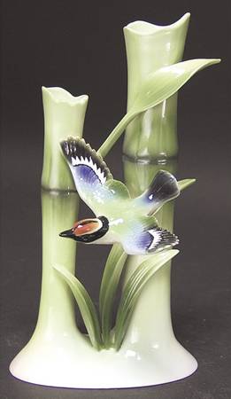Bamboo & Songbird Collection Double Bud Vase - Boxed