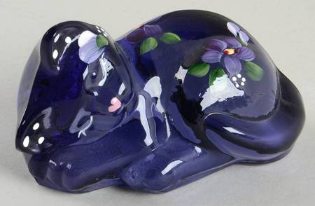 Fenton-Lenox Exclusives Sweet Dreamer, The Little Violet Cat - Boxed