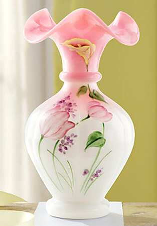 Fenton-Lenox Exclusives Rosalene Spring Vase - Boxed