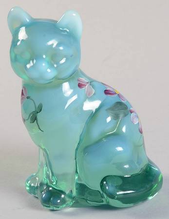 Fenton-Lenox Exclusives Cat-Green - Boxed