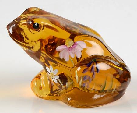 Fenton-Lenox Exclusives Sunset, The Little Amber Frog - Boxed