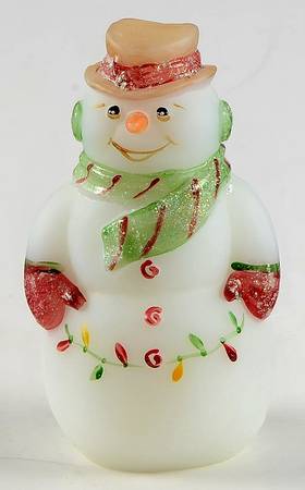 Fenton-Lenox Exclusives Frosty Friend The Opal Snowman - Boxed