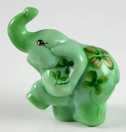 Fenton-Lenox Exclusives Lucky, The Little Green Elephant - Boxed