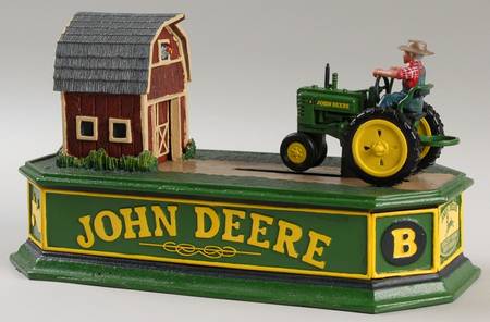 Franklin Mint Giftware John Deere-Mechanical Bank - Boxed