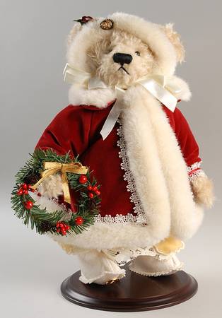 Franklin Mint Giftware Teddy Bear-Merry Christmas - Boxed