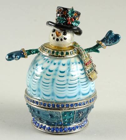 Treasures Hinged Boxes Snowman Box-Guild Collection - Boxed