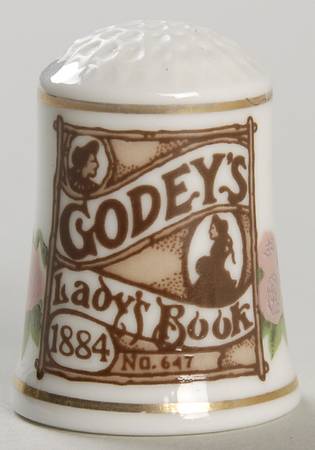 Magazine Cover Thimble Collection Godey's Lady Book - No Box
