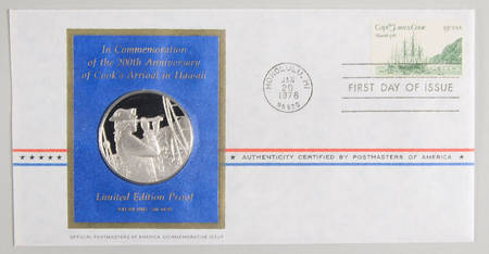 Postmasters of America Cook's Arrival In Hawaii,200th Anniversa - No Box