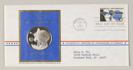 Postmasters of America Mariner 10 Space Missions - No Box