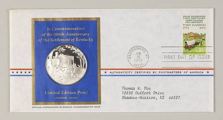 Postmasters of America Kentucky Settlement, 200th Anniversary - No Box