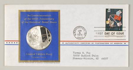 Postmasters of America Universal Postal Union, 100th Anniversar - No Box