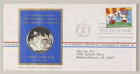 Postmasters of America 1974 World's Fair & Preserving The Envir - No Box