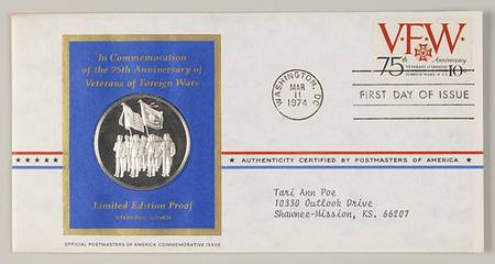 Postmasters of America Veterans Of Foreign Wars, 75th Anniversa - No Box