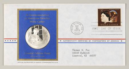 Postmasters of America American Novelist, Willa Cather - No Box