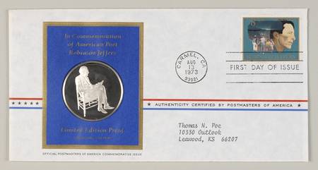 Postmasters of America American Poet, Robinson Jeffers - No Box