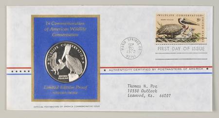 Postmasters of America Wildlife Conserv-Brown Pelican - No Box