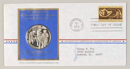 Postmasters of America Colonial American Silverworking - No Box
