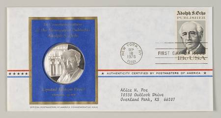Postmasters of America Adolph S. Ochs - No Box