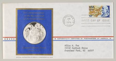 Postmasters of America The Bicentennial Of The United States - No Box