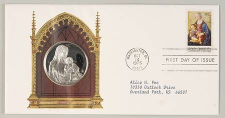 Postmasters of America Christmas, 1975, Madonna And Child - No Box
