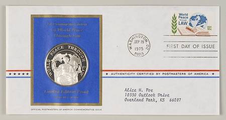 Postmasters of America World Peace Through Law - No Box