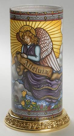 Oh Holy Night Candle Votive Angel - Boxed