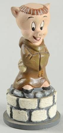 Looney Tunes Porky Pig-Bishop - Bishop1-White Chess Piece