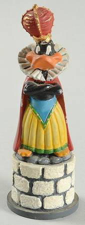 Looney Tunes Daffy Duck-Queen - Queen-White Chess Piece