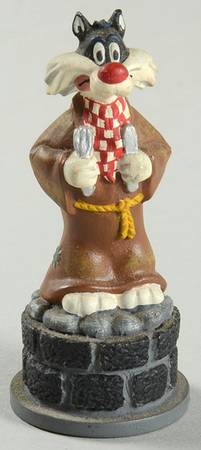 Looney Tunes Sylvester-Bishop - Bishop 1-Black Chess Piece
