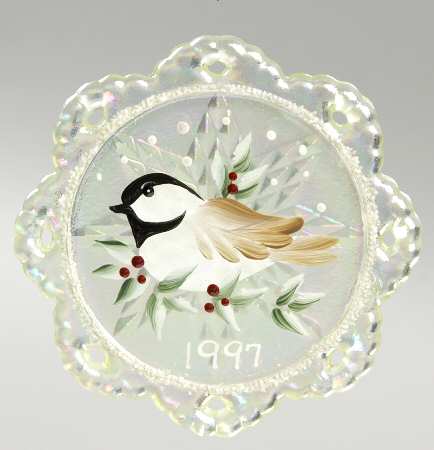 FENton Christmas Ornaments Chickadee - Boxed