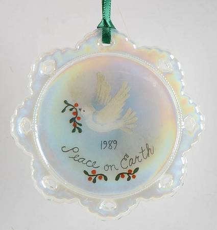 FENton Christmas Ornaments Peace On Earth-Dove With Branch - Boxed