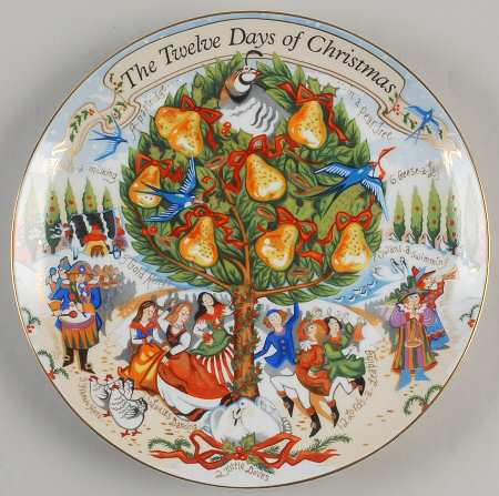 FITz & Floyd Plates Twelve Days Of Christmas - Boxed