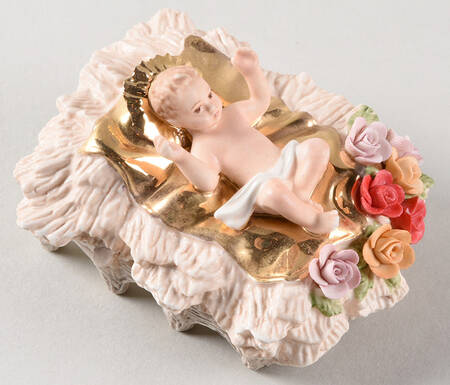 Capodimonte Rose Baby Jesus - No Box
