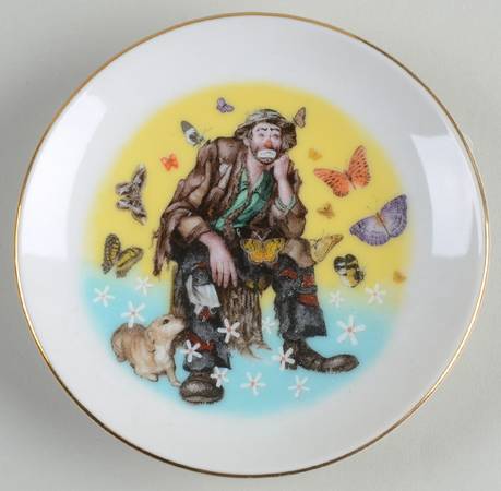 Emmett Kelly Jr Miniature Plates Spring - No Box