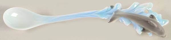 Jumping Dolphin Porcelain Spoon - Boxed