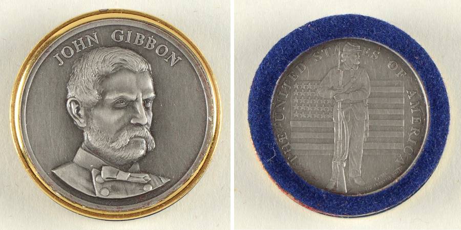 Civil War Checkers Set John Gibbon-Blue - No Box