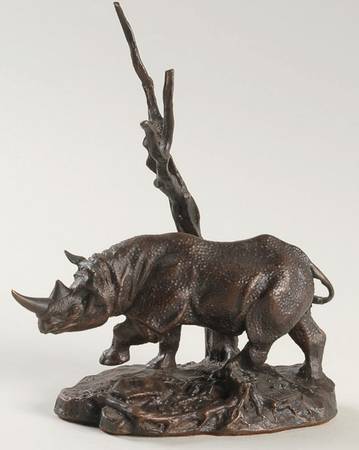 The Official African Wildlife Bronzes Black Rhinoceros - Boxed